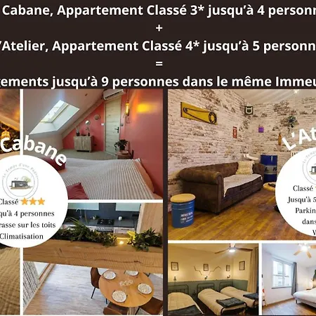 La 3 Etoiles Et L'atelier 4 Etoiles Jusqu'a 9 Personnes Daire